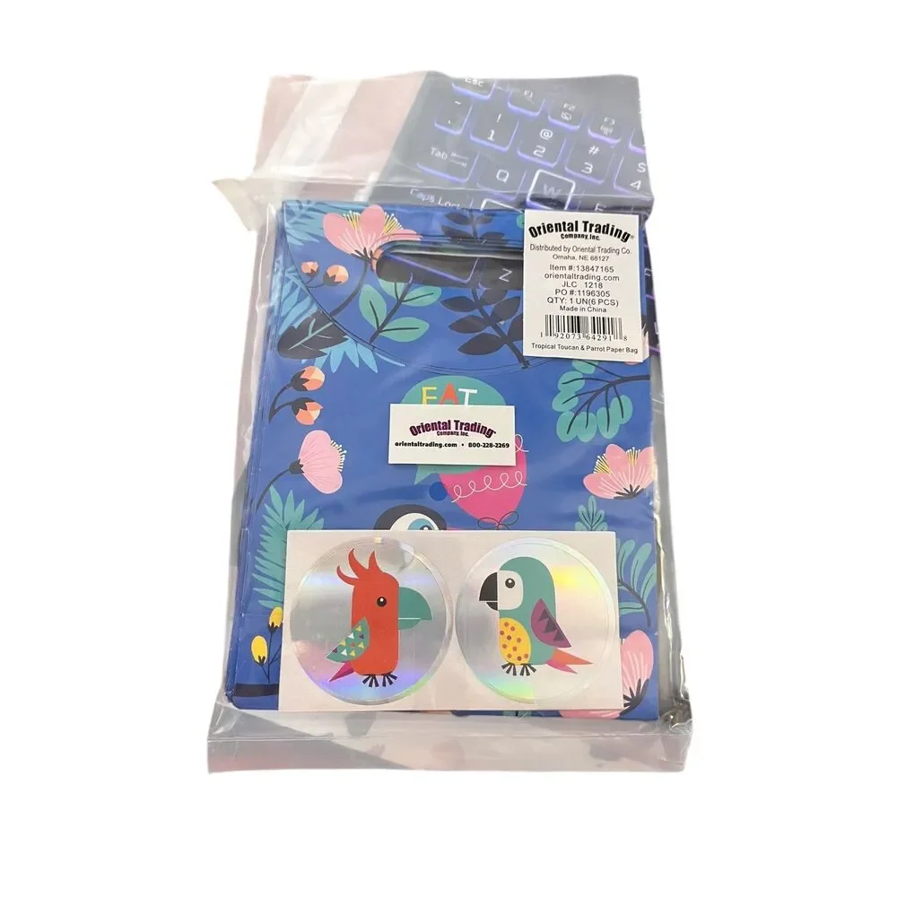 Tropical Toucan & Parrot Treat Bags - 6 Pc.